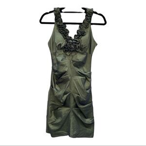 HAILEY Y2K Green Distressed‎ Dress - Women's, Size 2